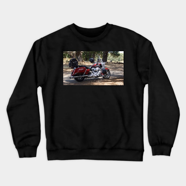 Motor Bike at Magpie Springs by Avril Thomas Crewneck Sweatshirt by MagpieSprings